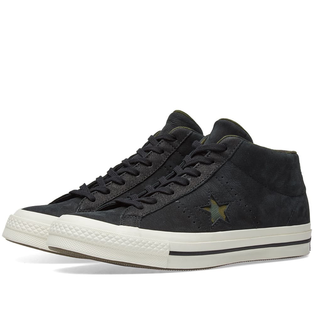 converse one star mid black