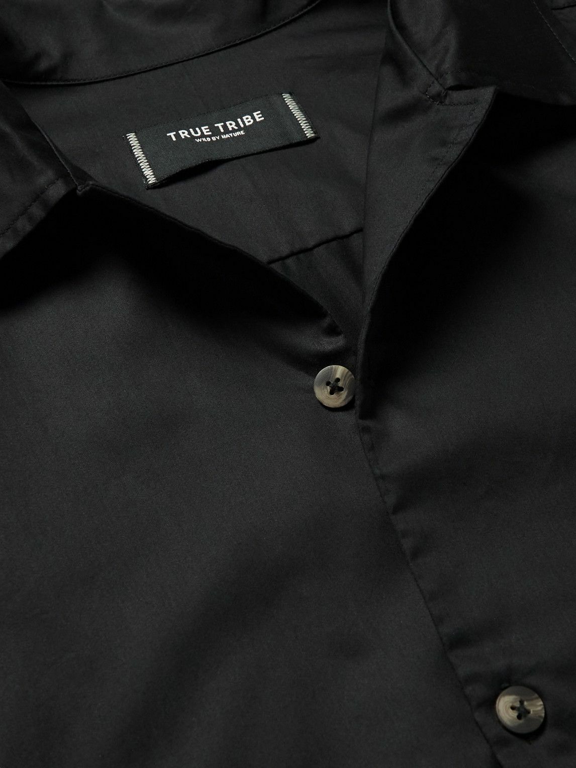 True Tribe - Pablo Embroidered Cotton-Poplin Shirt - Black True Tribe