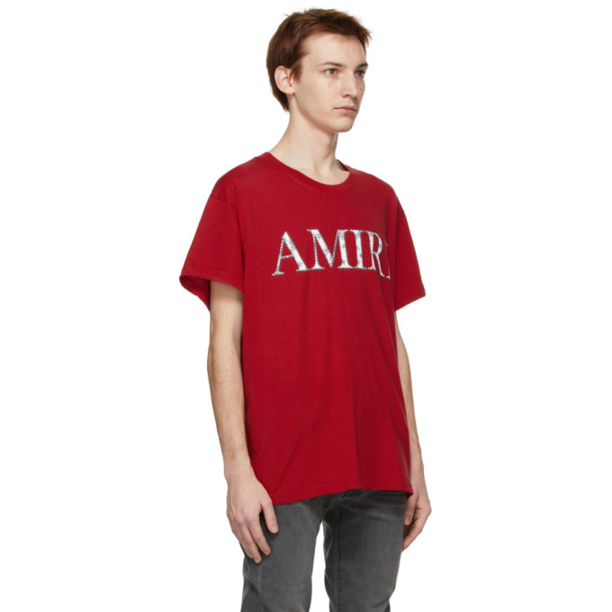 AMIRI Red Bandana Logo T-Shirt Amiri