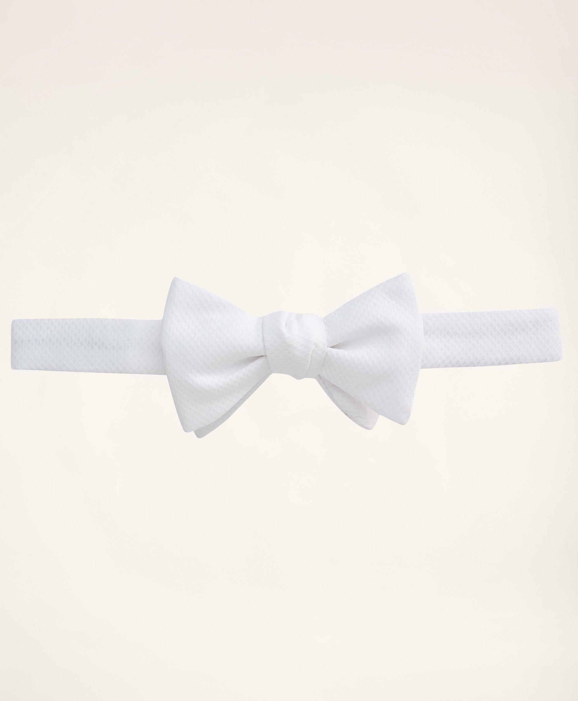 Brooks Brothers Men's Pique Pre-Tied Bow Tie | White