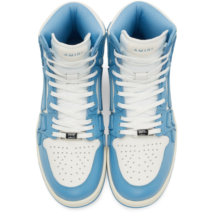 AMIRI Blue and White Skel Top Hi Sneakers Amiri