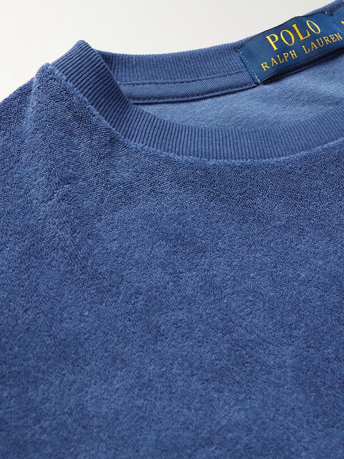 Polo Ralph Lauren - Logo-Embroidered Cotton-Blend Terry T-Shirt - Blue