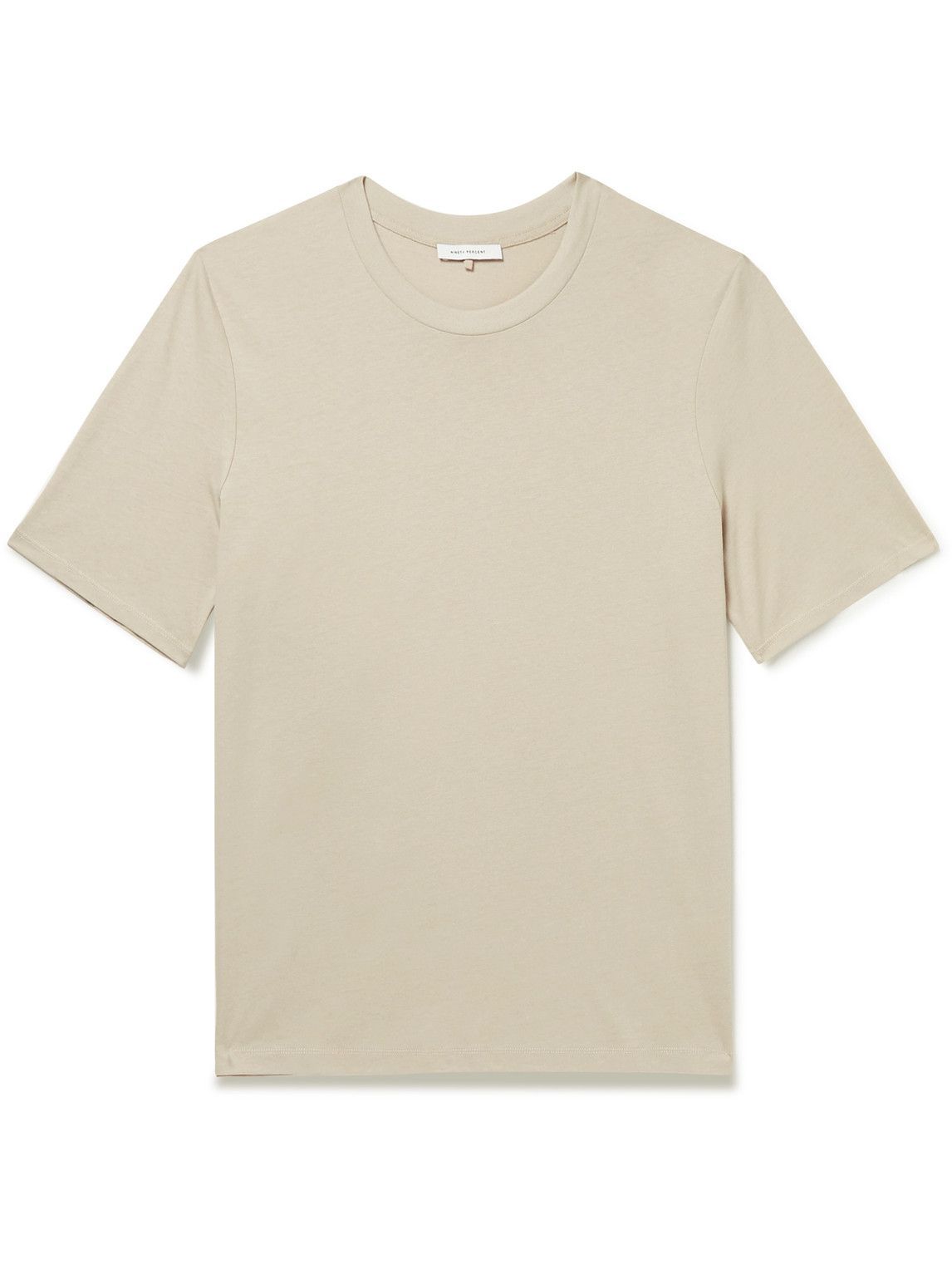 Photo: Ninety Percent - Organic Cotton-Jersey T-Shirt - Neutrals