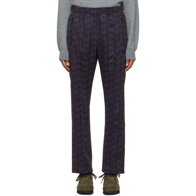 needles black purple track pants