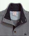 Brooks Brothers Men's French Terry Cotton Fine Stripe Mock Neck | Navy