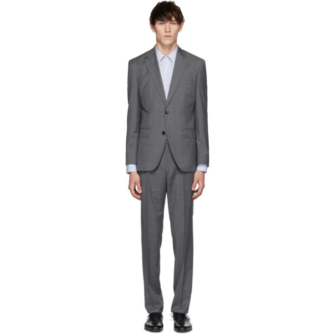 Boss Grey Check Johnston 5 Lenon 1 Suit BOSS