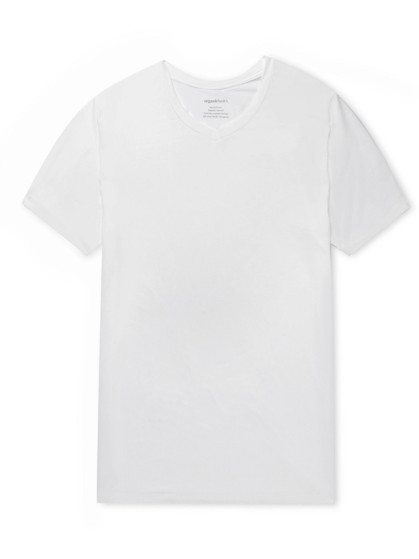 ORGANIC BASICS - Slim-Fit Stretch TENCEL Lyocell T-Shirt - White ...