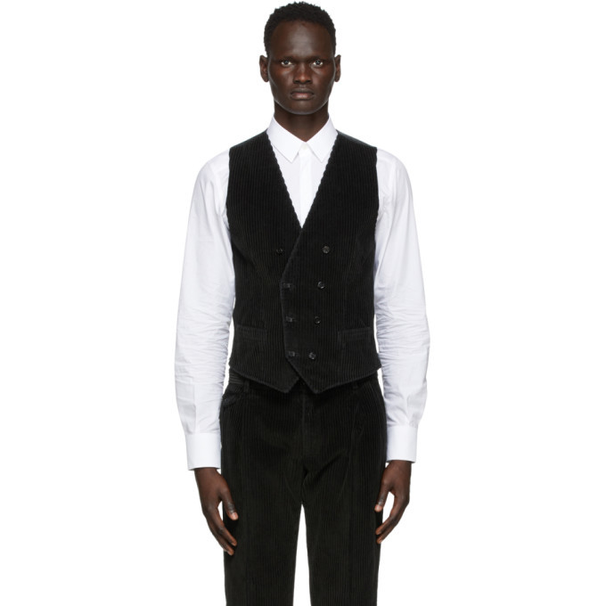 and Black Corduroy Vest Dolce & Gabbana