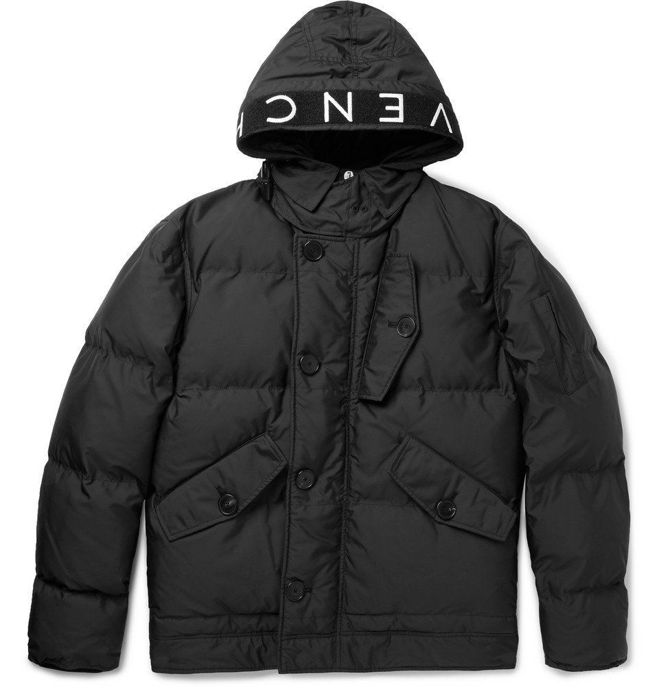 Givenchy - Logo-Trimmed Quilted Shell Hooded Jacket - Men - Black Givenchy
