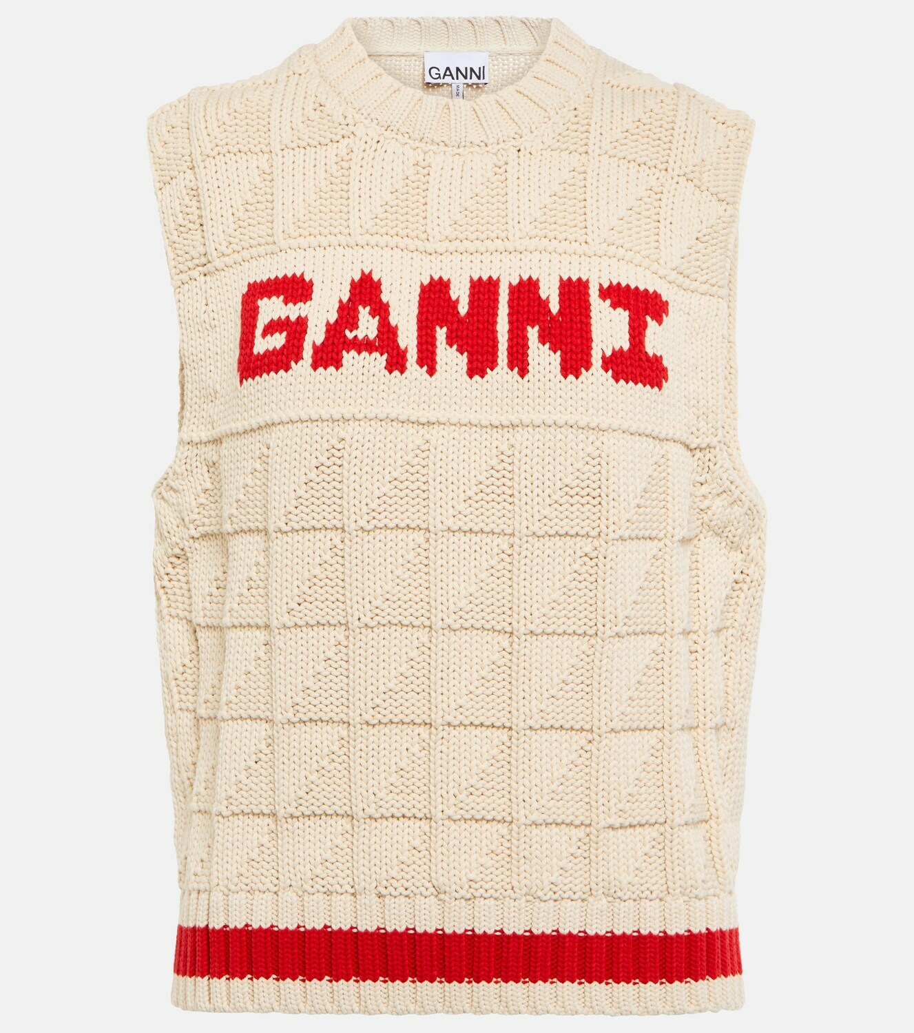 Ganni - Rope cotton-blend vest GANNI