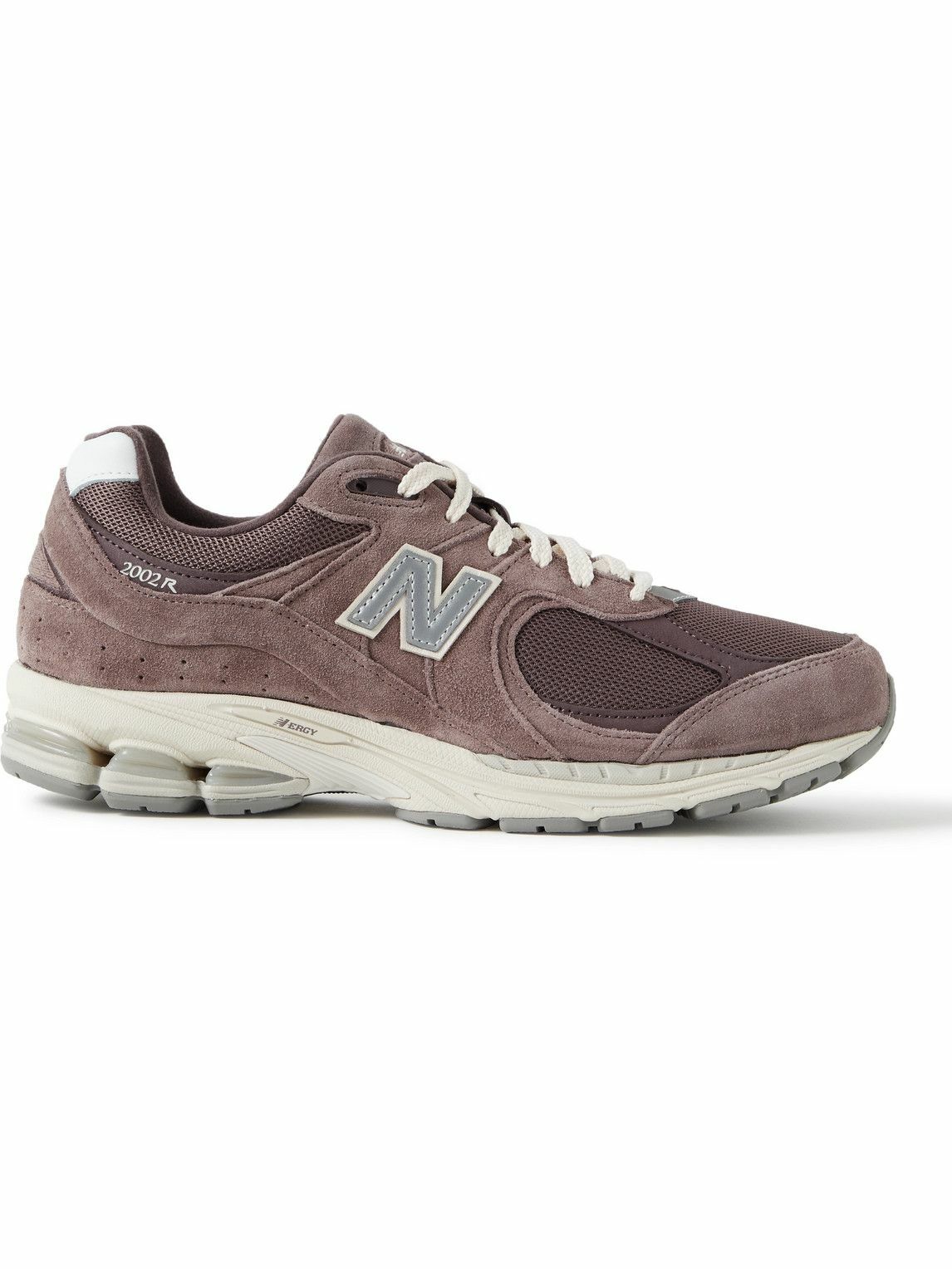 New Balance - 2002R Leather-Trimmed Nubuck and Mesh Sneakers - Brown