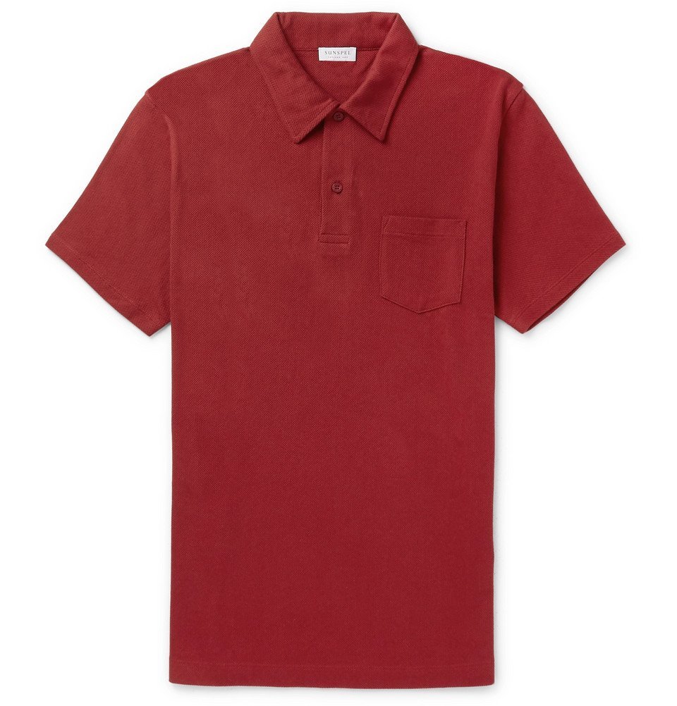 cotton mesh polo shirts