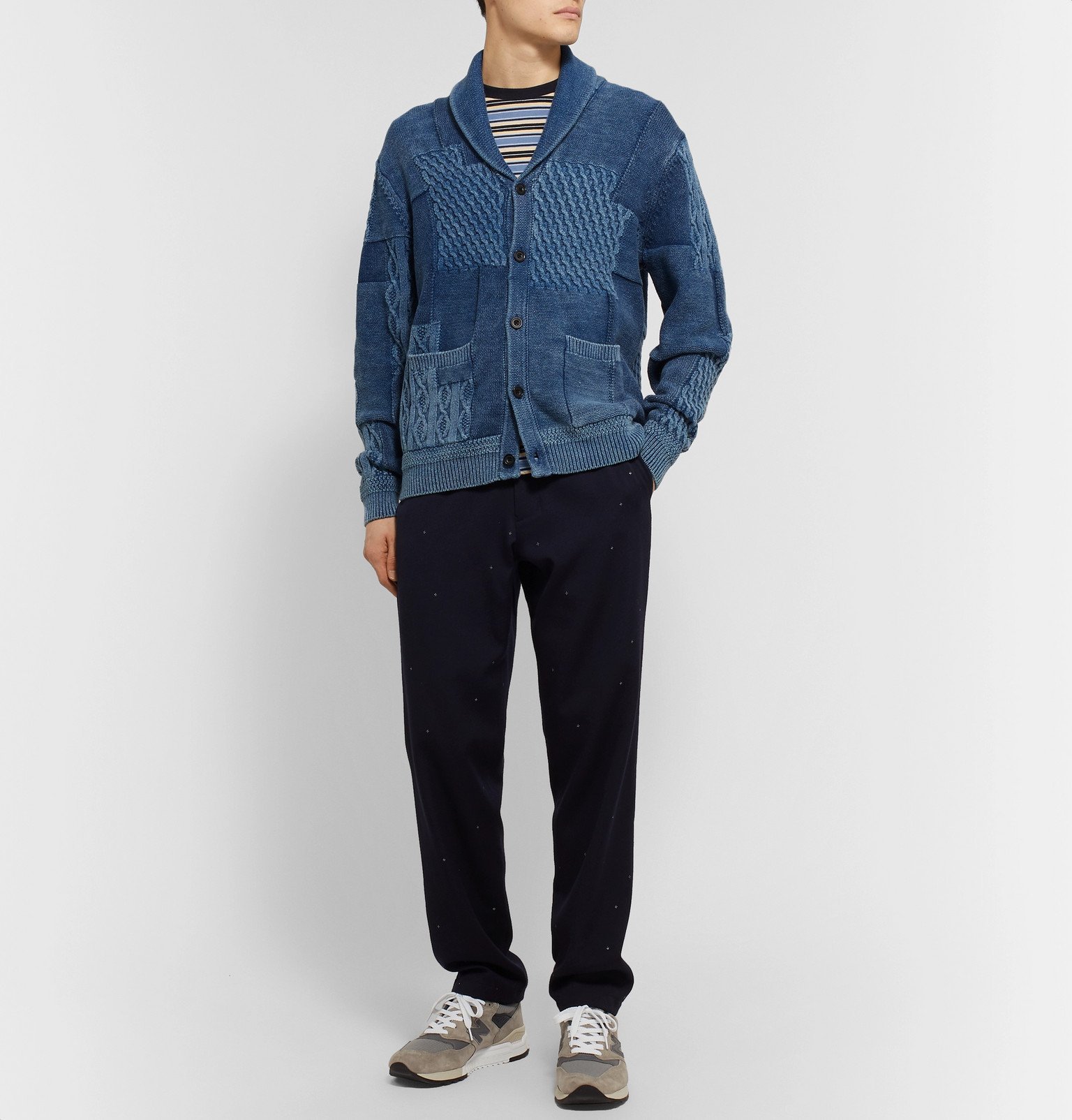 beams plus patchwork cardigan