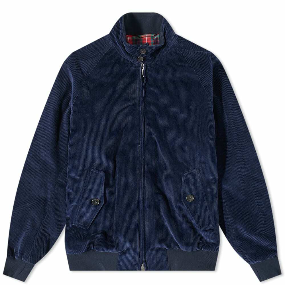 Baracuta Men's G9 Classic Cord Harrington Jacket in Navy Baracuta