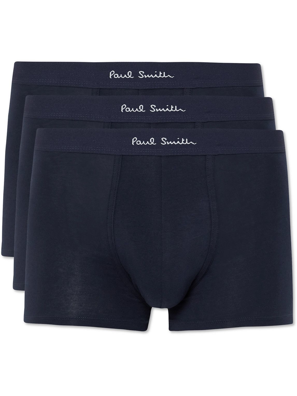 Paul Smith - Three-Pack Stretch-Cotton Boxer Briefs - Blue Paul Smith