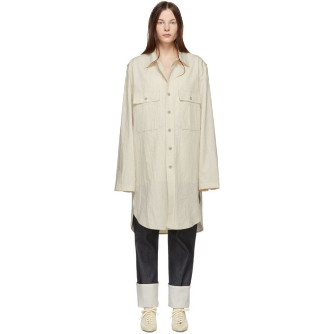 off white long coat