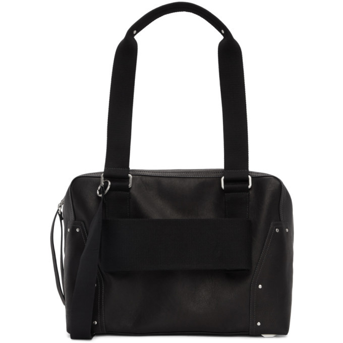 Rick Owens Black Leather Trolley Bag Rick Owens