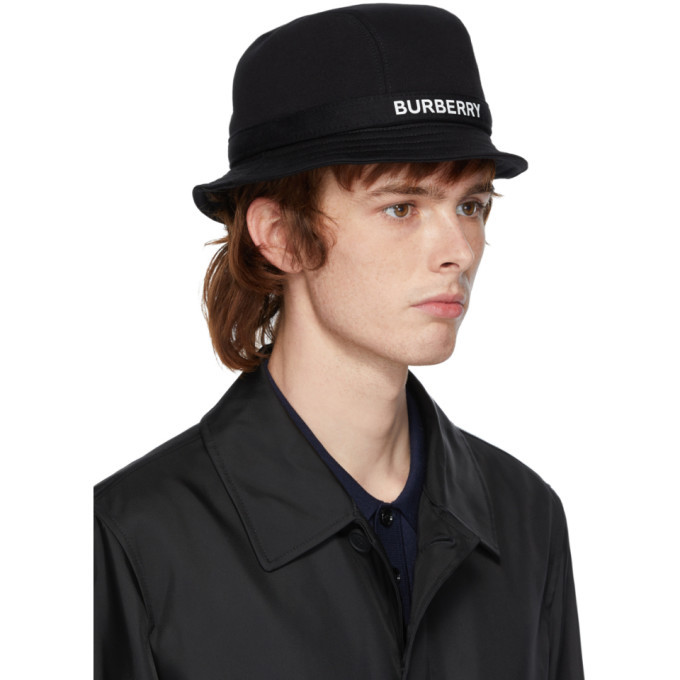 Burberry Black Jersey Bucket Hat Burberry