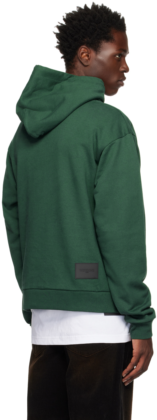We11done Green Fitted Basic Hoodie We11done