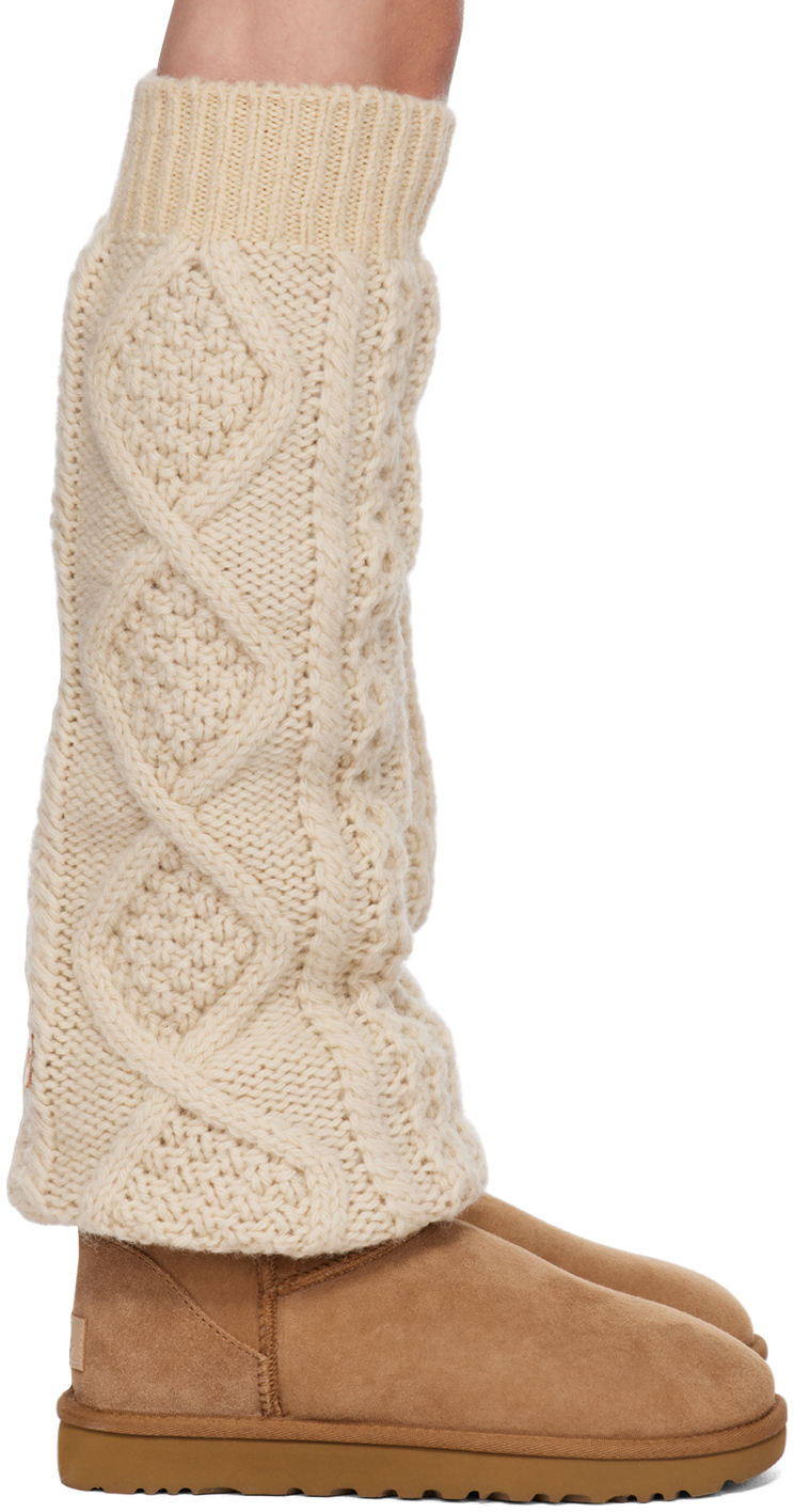 tao Brown & Beige Ugg Edition Cable Knit Boots