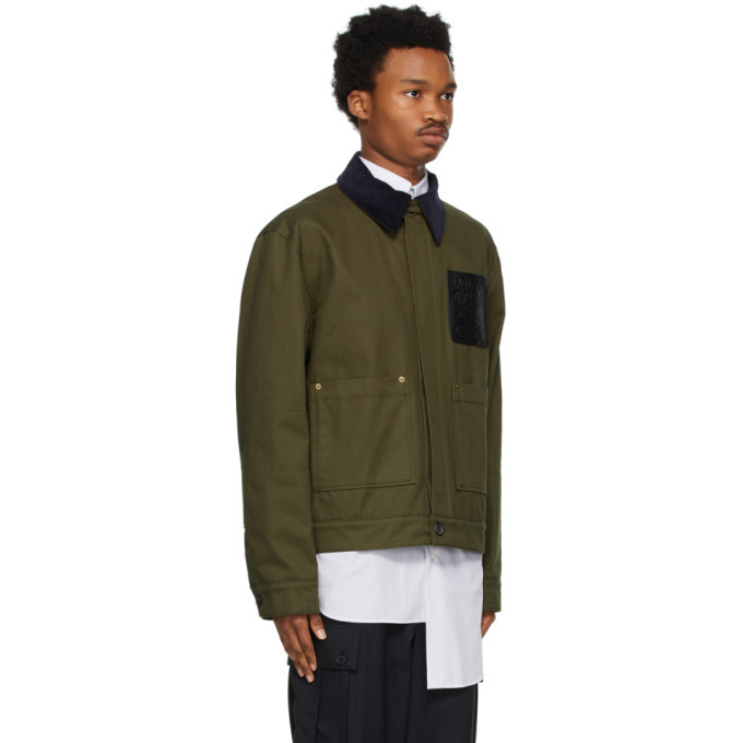 Loewe Khaki Short Workwear Jacket Loewe