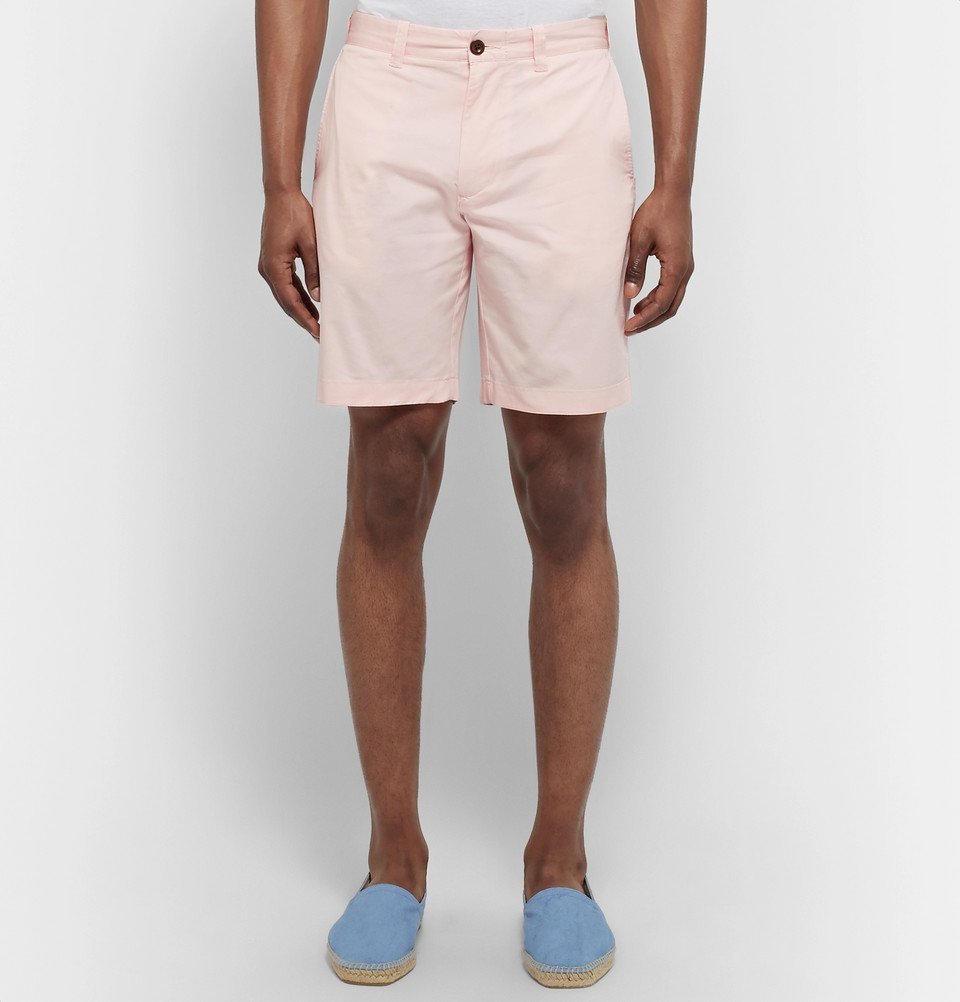 J Crew Stanton Slim Fit Stretch Cotton Twill Shorts Men Pink J Crew