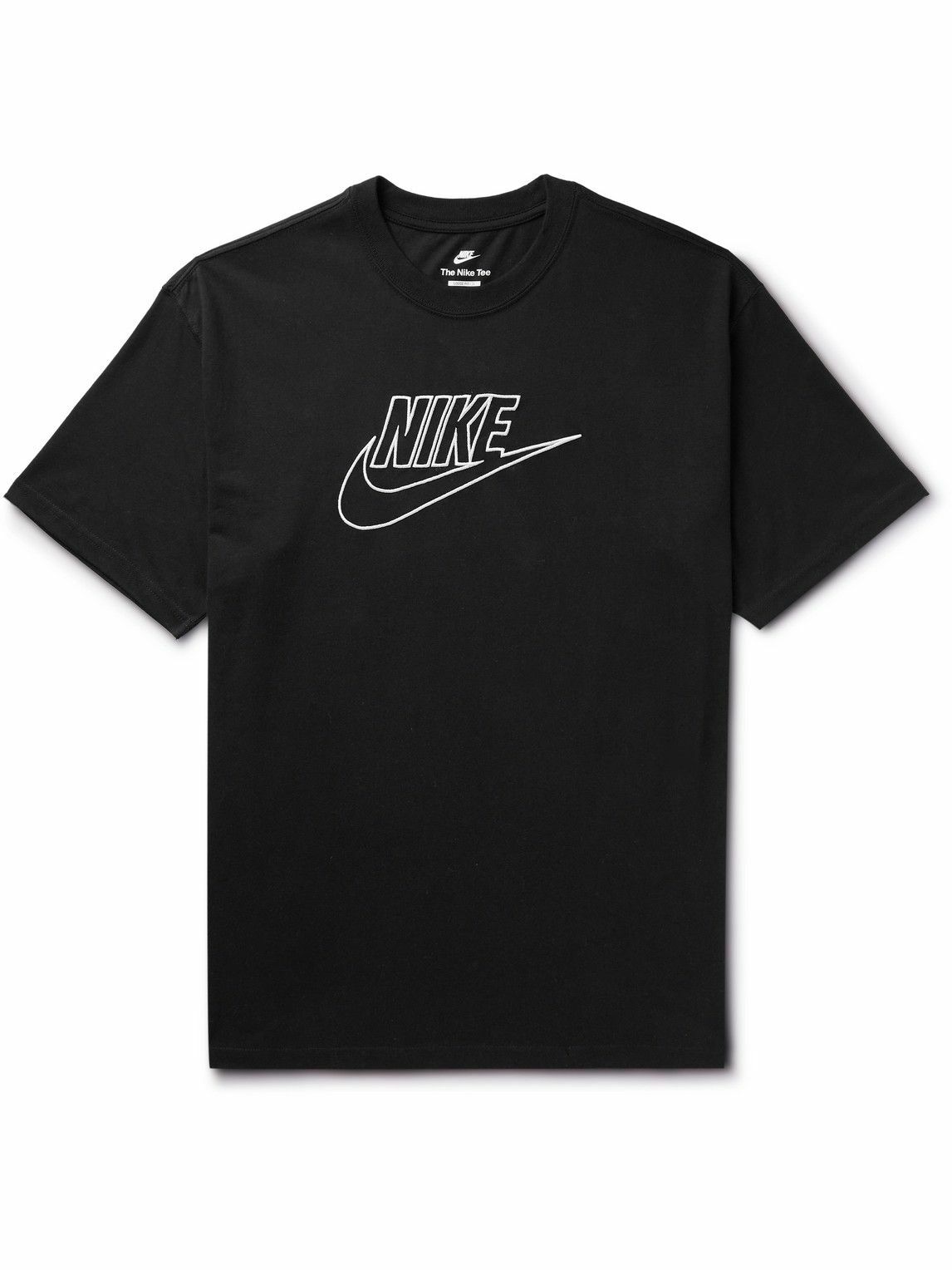 Nike - Sportswear Logo-Embroidered Cotton-Jersey T-Shirt - Black Nike