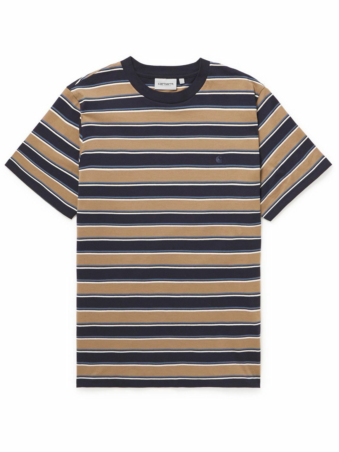 Carhartt WIP - Leone Striped Cotton-Jersey T-Shirt - Brown Carhartt WIP