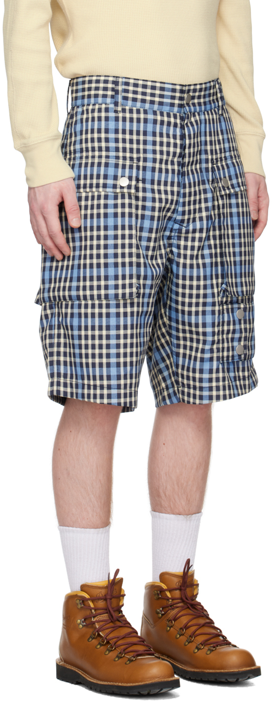 Nigel Cabourn Blue 4 Tool Shorts Nigel Cabourn