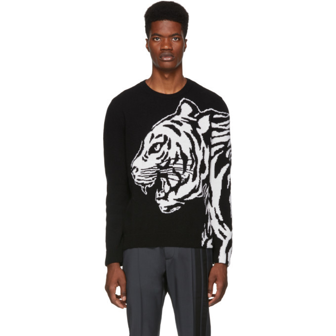 Valentino Black and White Tiger Sweater 