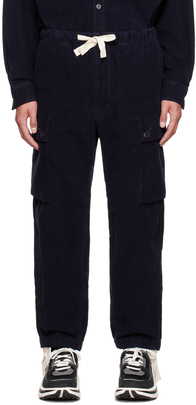 Nanamica Navy Drawstring Cargo Pants Nanamica