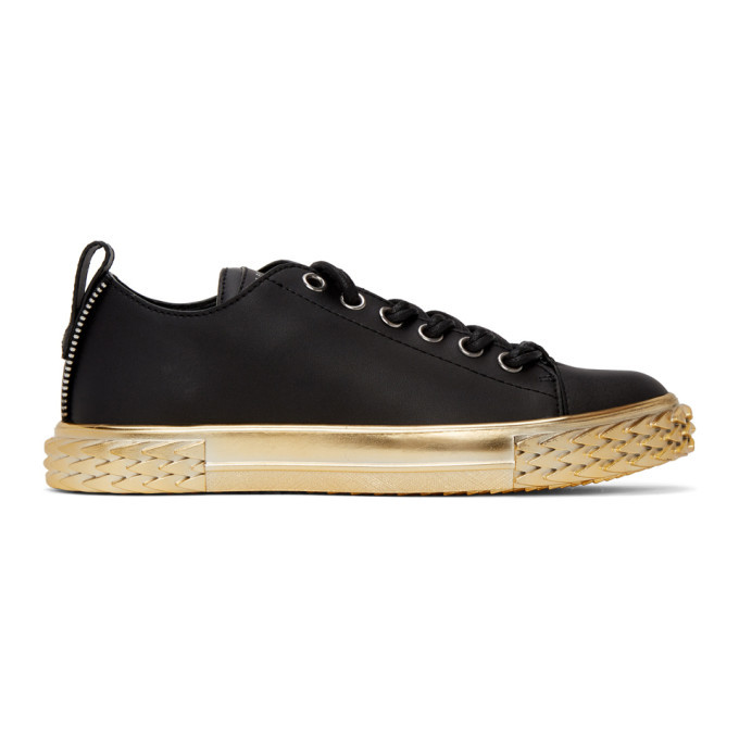 black and gold giuseppe trainers