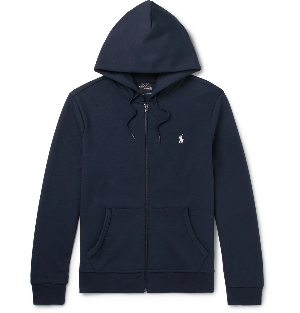 ralph lauren blue zip up hoodie