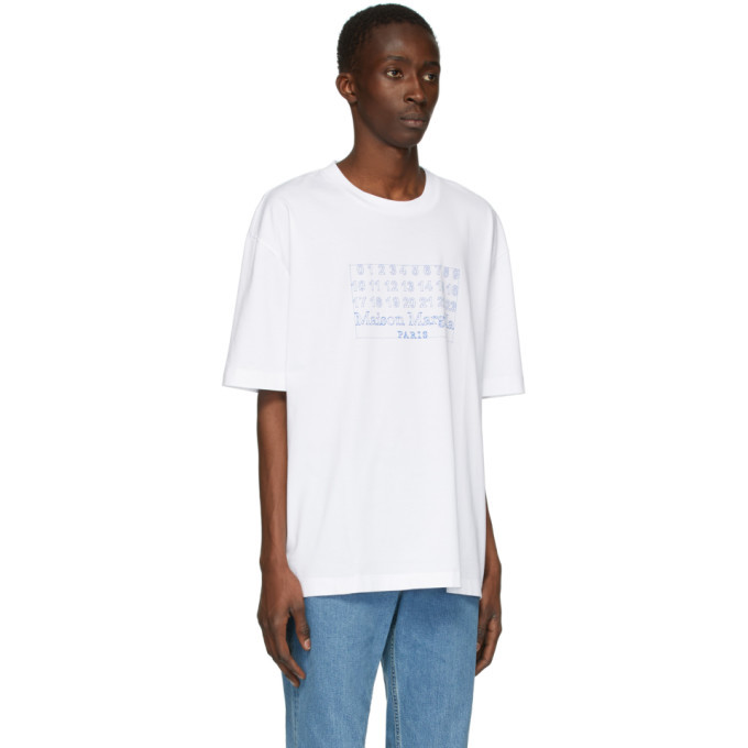 Maison Margiela White Number Logo T-Shirt Maison Margiela