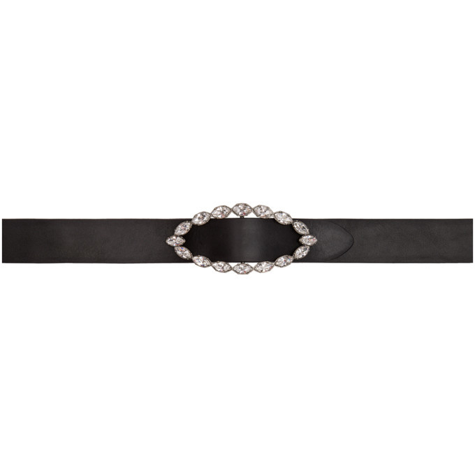 black belt with rhinestone buckle
