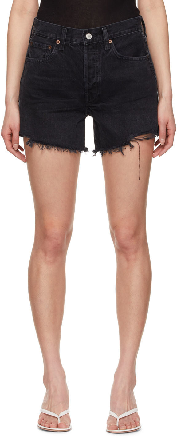 AGOLDE Black Parker Shorts AGOLDE