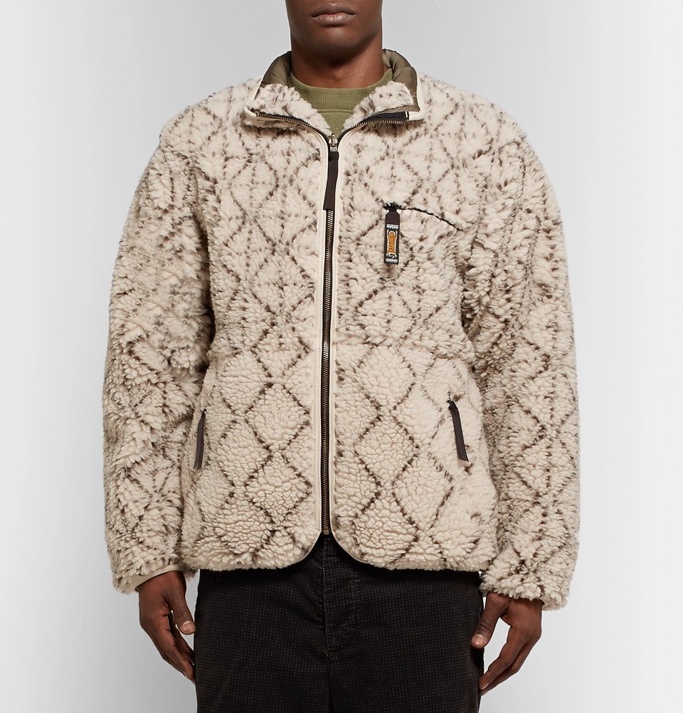 KAPITAL - Reversible Printed Fleece and Nylon Jacket - Men - Ecru KAPITAL