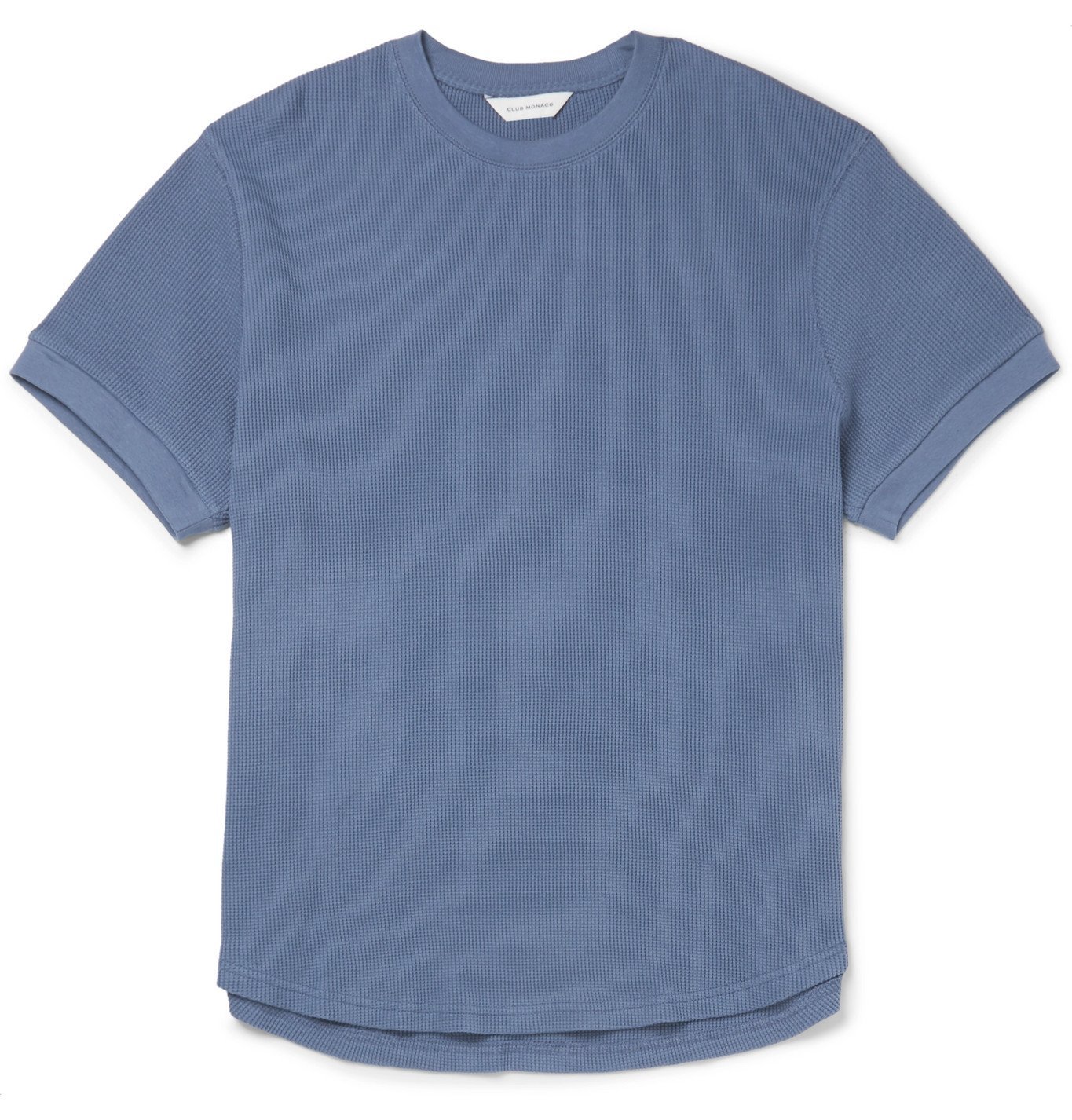 Club Monaco - Waffle-Knit Cotton T-Shirt - Blue Club Monaco