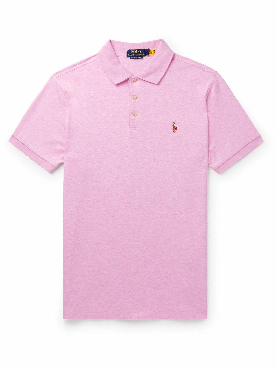 Polo Ralph Lauren - Logo-Embroidered Cotton-Jersey Polo Shirt - Pink ...