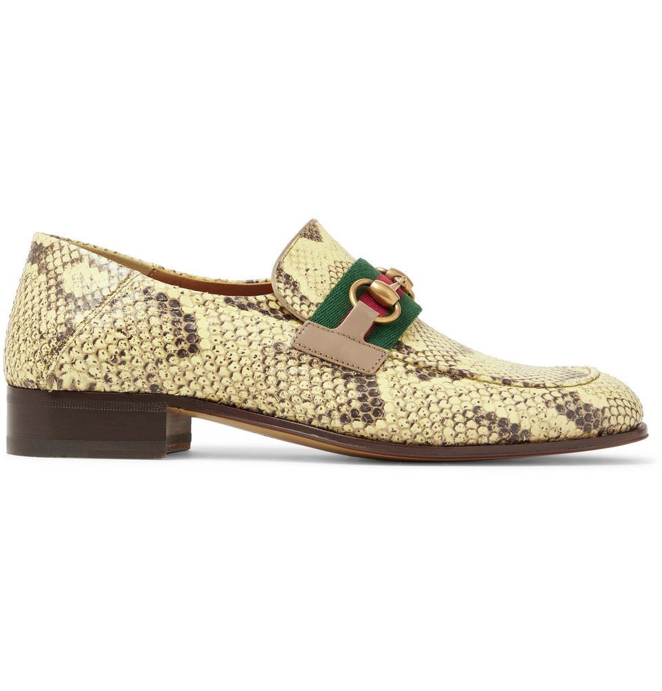 gucci python loafer