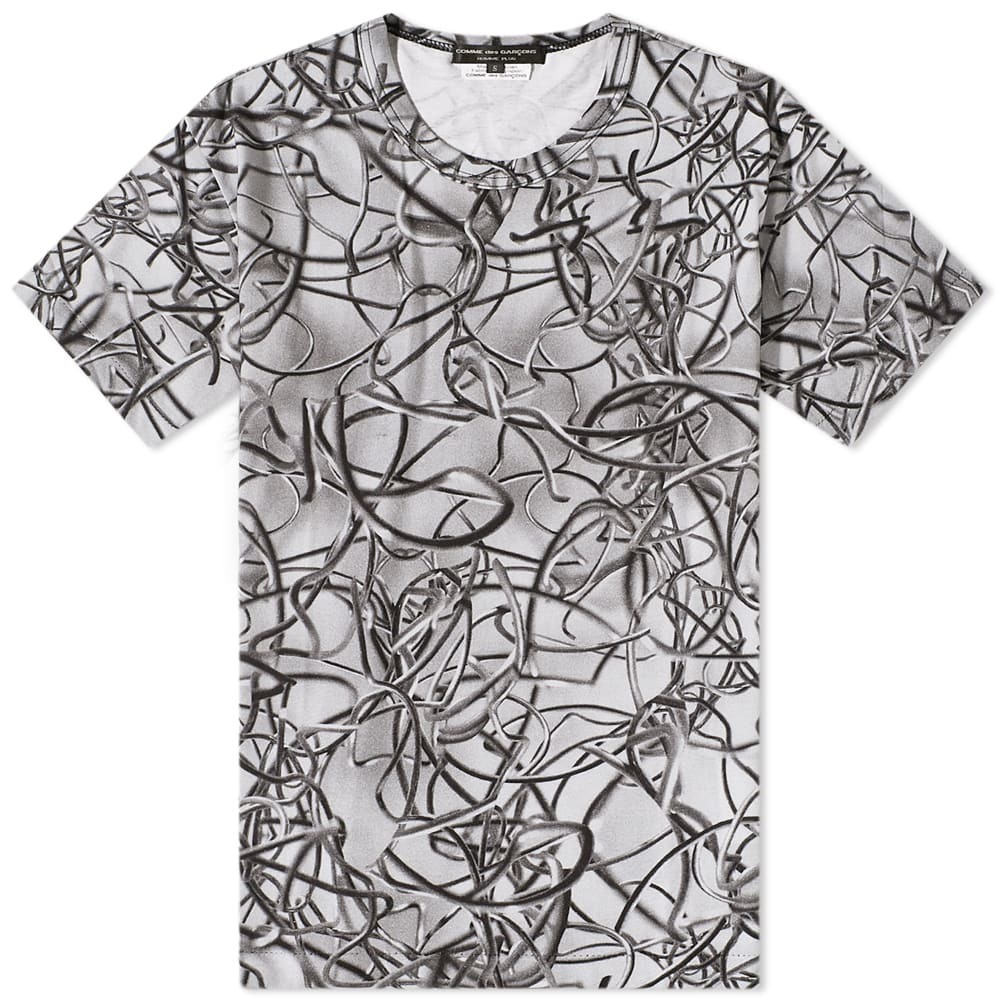 Comme des Garçons Homme Plus Men's Cables Print T-Shirt in B Pattern ...