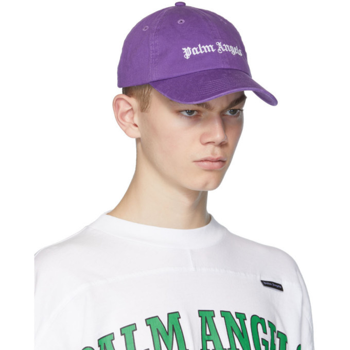 Palm Angels Purple Logo Cap Palm Angels