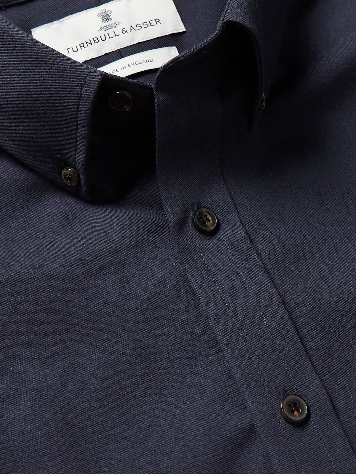 Turnbull & Asser - Button-Down Collar Cotton and Wool-Blend Twill Shirt ...