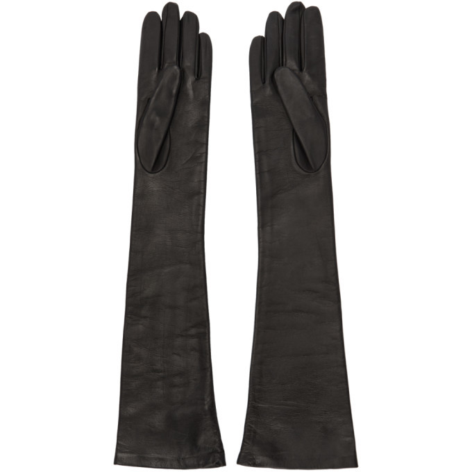 off white leather gloves