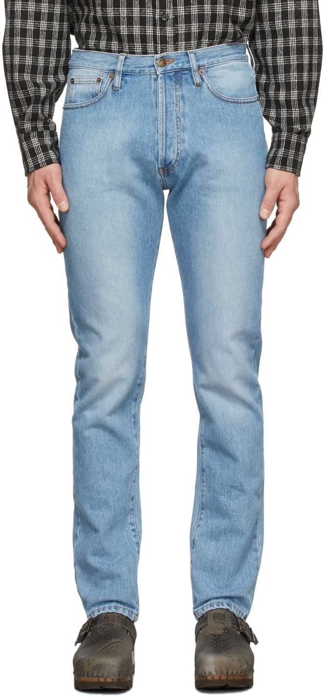 Photo: 4SDESIGNS Blue Five-Pocket Denim Jeans
