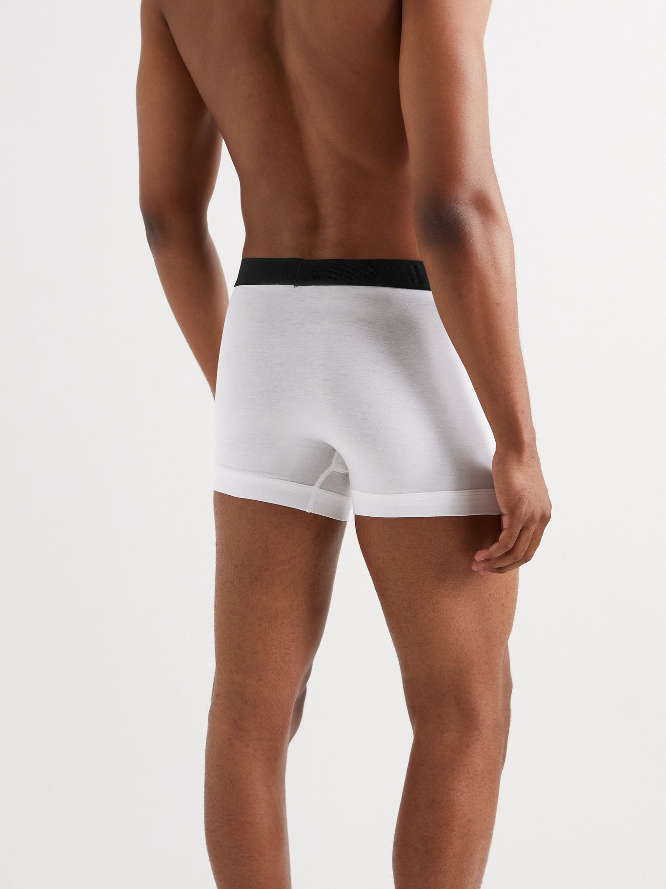 TOM FORD - Two-Pack Stretch Cotton and Modal-Blend Boxer Briefs - White TOM  FORD