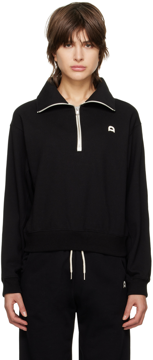 Dunst Black HalfZip Sweatshirt