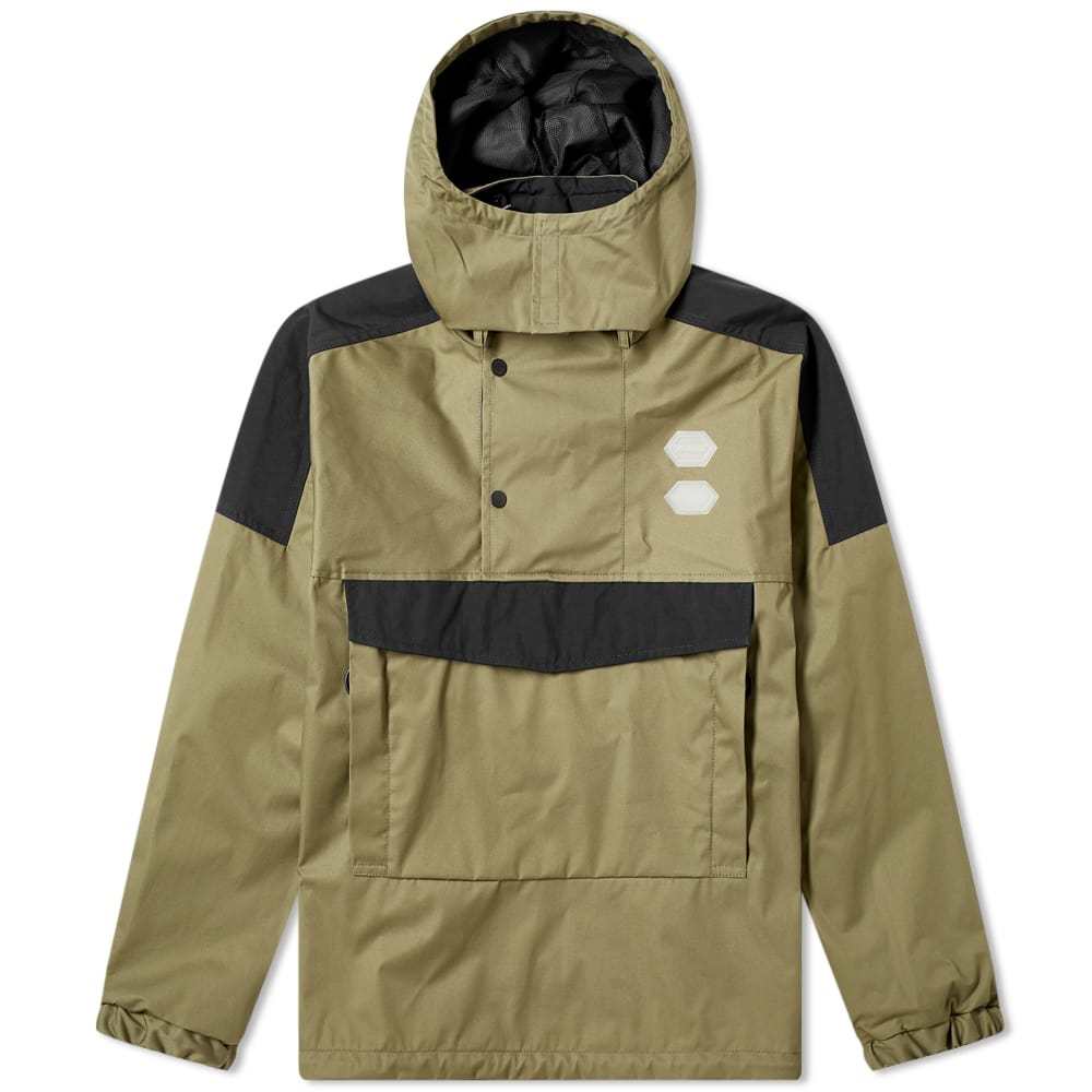 off white anorak jacket green