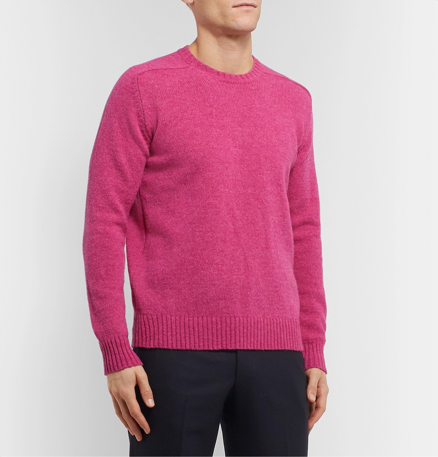 Anderson & Sheppard - Shetland Wool Sweater - Pink Anderson & Sheppard