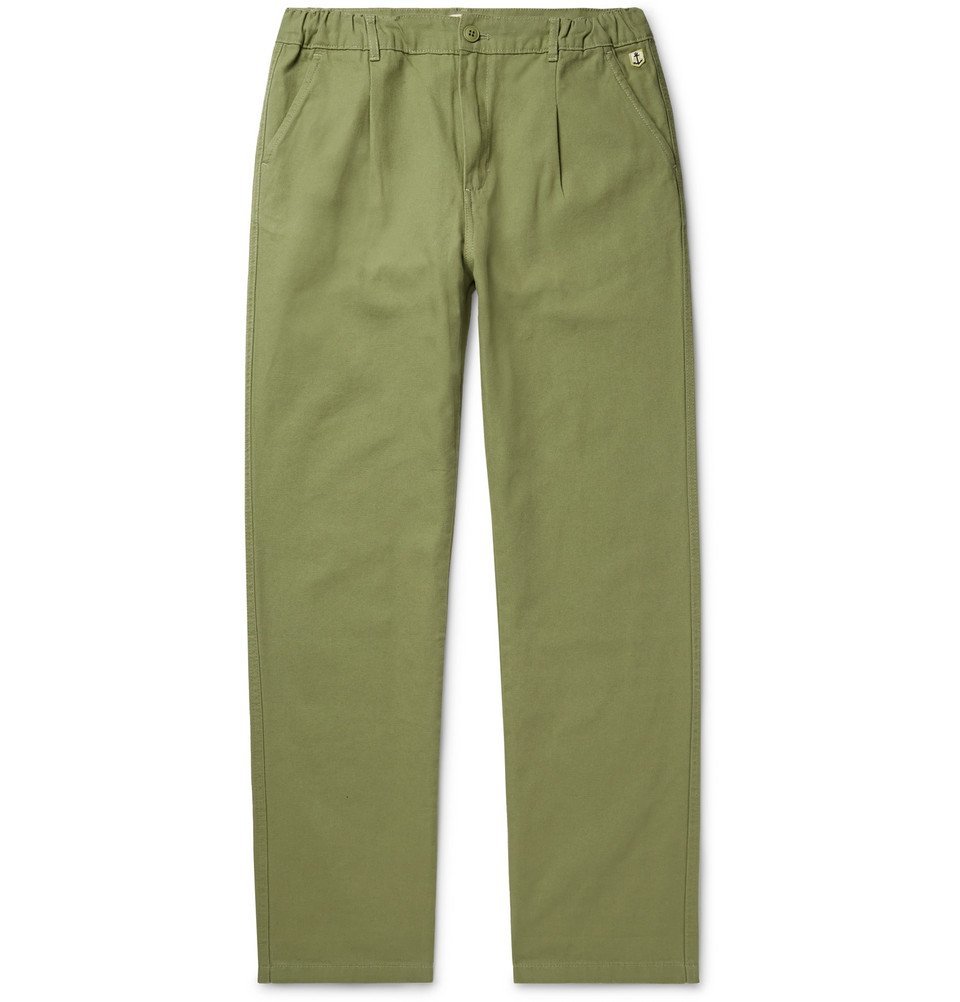 Armor Lux - Pleated Cotton Trousers - Green Armor Lux
